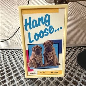 Hang Loose Magnet Plaque with Dogs